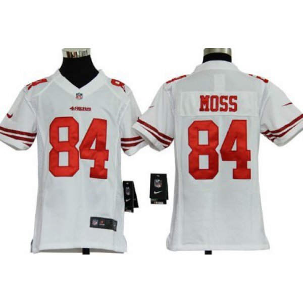 Nike San Francisco 49ers #84 Randy Moss White Game Kids Jersey