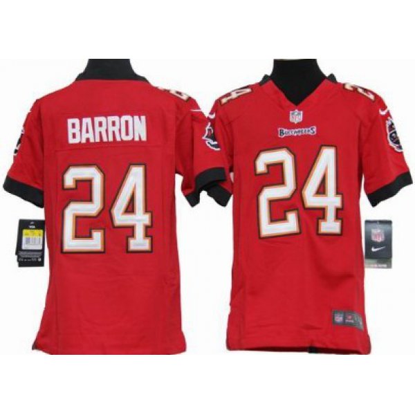 Nike Tampa Bay Buccaneers #24 Mark Barron Red Game Kids Jersey
