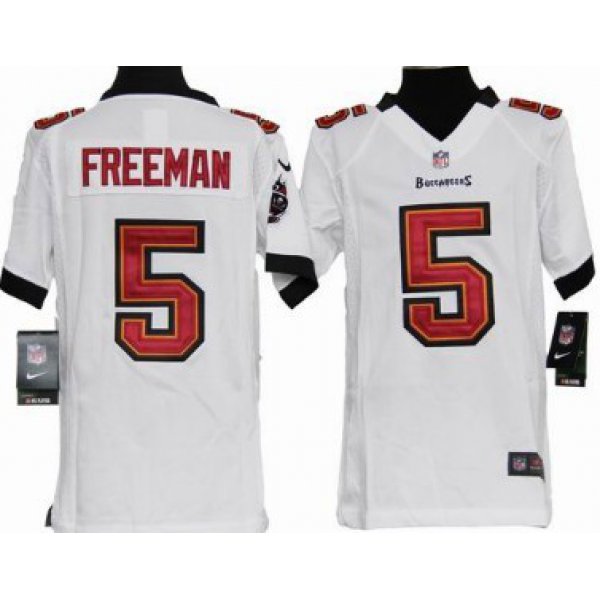 Nike Tampa Bay Buccaneers #5 Josh Freeman White Game Kids Jersey