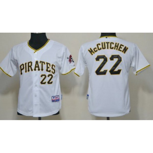 Pittsburgh Pirates #22 Andrew McCutchen White Kids Jersey
