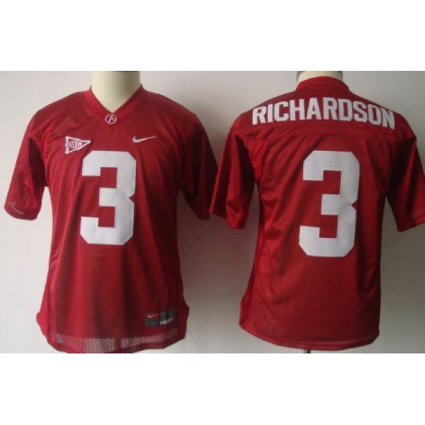 Alabama Crimson Tide #3 Trent Richardson Red Kids Jersey