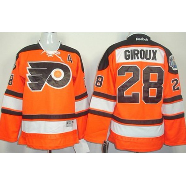 Philadelphia Flyers #28 Claude Giroux 2012 Winter Classic Orange Kids Jersey