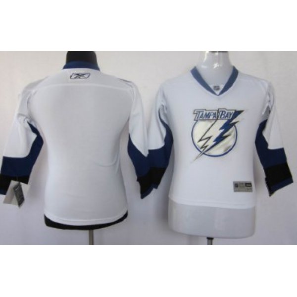 Tampa Bay Lightning Blank White Kids Jersey