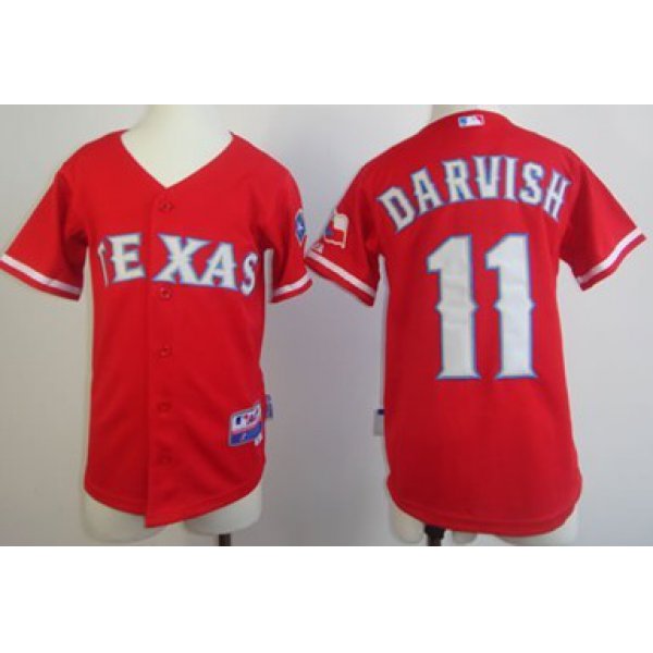 Texas Rangers #11 Yu Darvish Red Kids Jersey