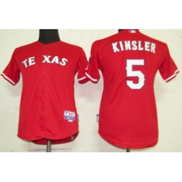 Texas Rangers #5 Ian Kinsler Red Kids Jersey