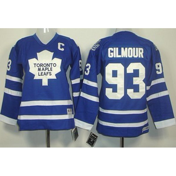 Toronto Maple Leafs #93 Doug Gilmour Blue Throwback CCM Kids Jersey