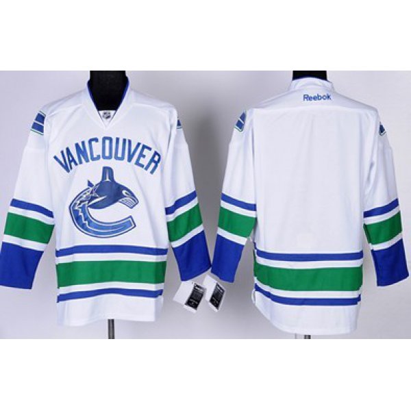 Vancouver Canucks Blank White Kids Jersey