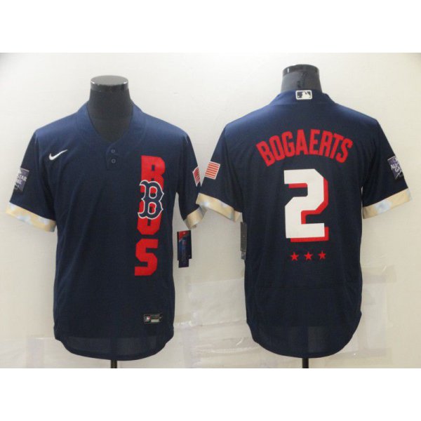 Men Boston Red Sox 2 Bogaerts Blue 2021 All Star Elite Nike MLB Jersey