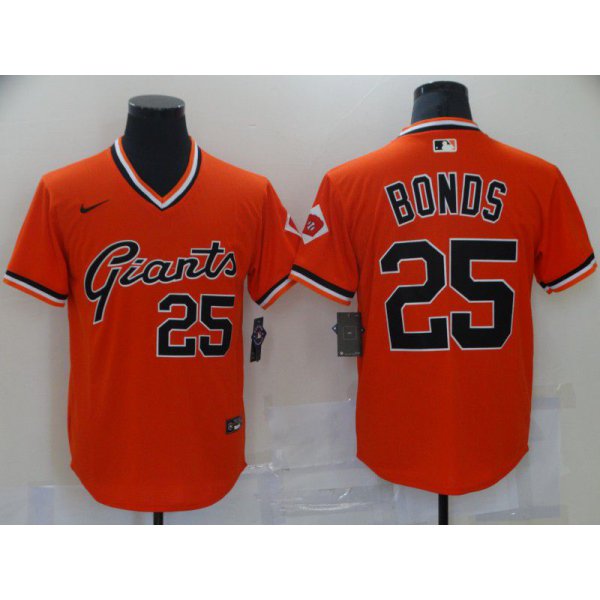 Men San Francisco Giants 25 Bonds Orange Game Nike 2021 MLB Jersey