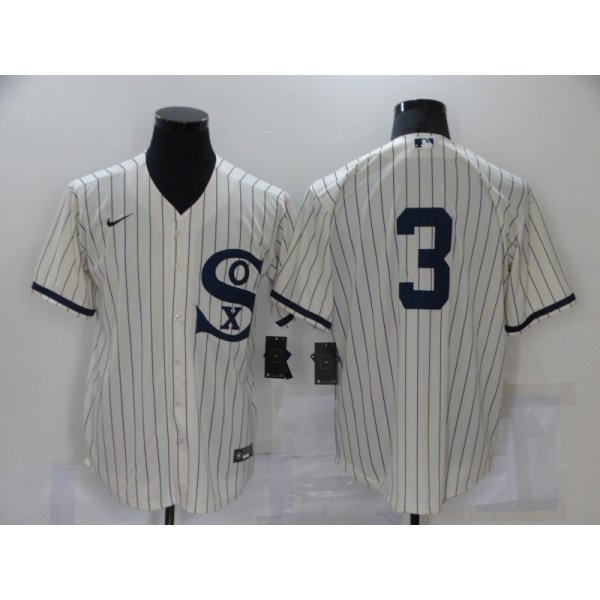 Men's Chicago White Sox #3 Harold Baines 2021 Cream Field of Dreams Cool Base Stitched Nike Jersey