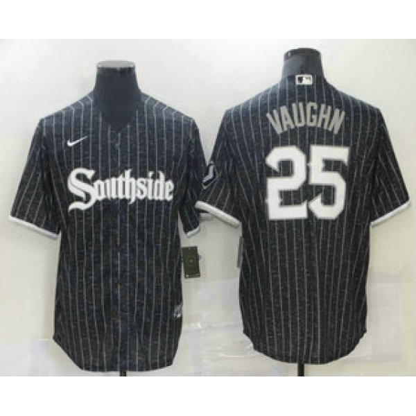 Men's Chicago White Sox #25 Sam Abbott Black 2021 City Connect Stitched MLB Cool Base Nike Jersey