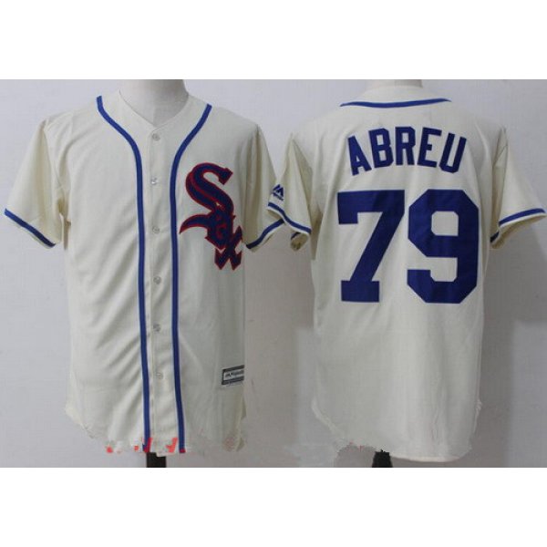 Men's Chicago White Sox #79 Jose Abreu 2017 Cream Stitched MLB Majestic Cool Base Jersey