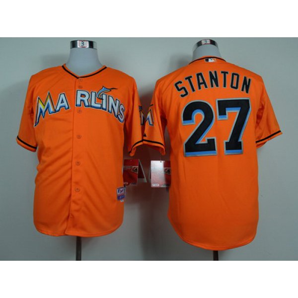 Miami Marlins #27 Giancarlo Stanton Orange Jersey