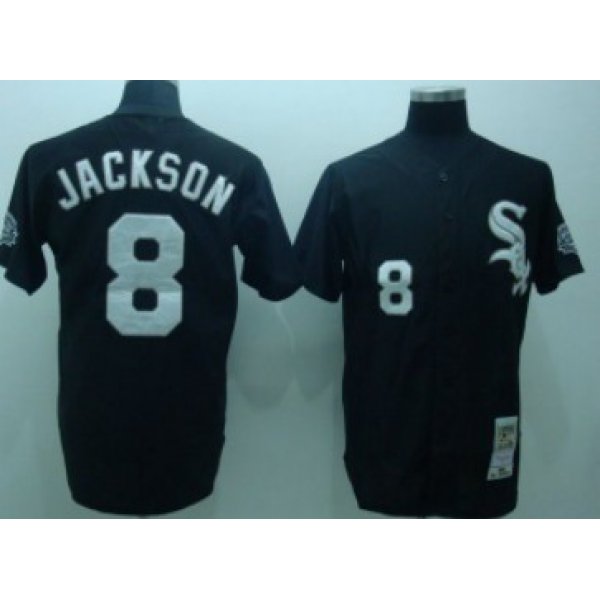 Chicago White Sox #8 Bo Jackson 1991 Black Throwback Jersey