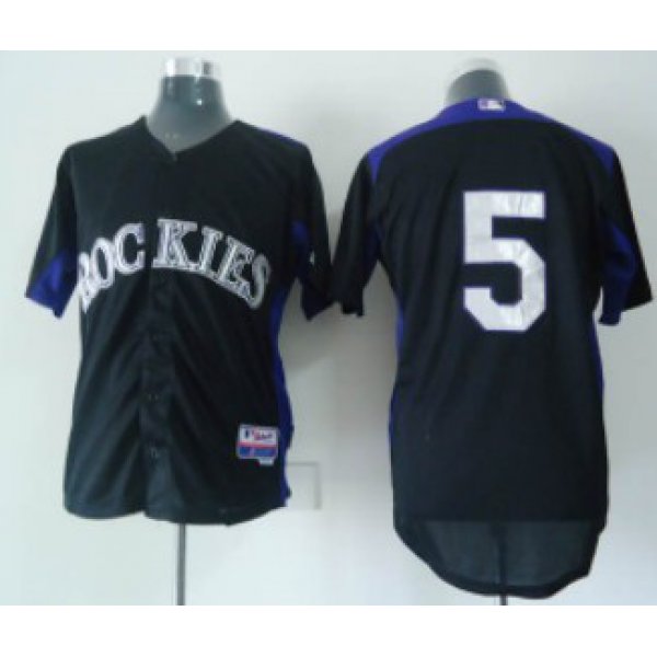 Colorado Rockies #5 Carlos Gonzalez Black BP Jersey