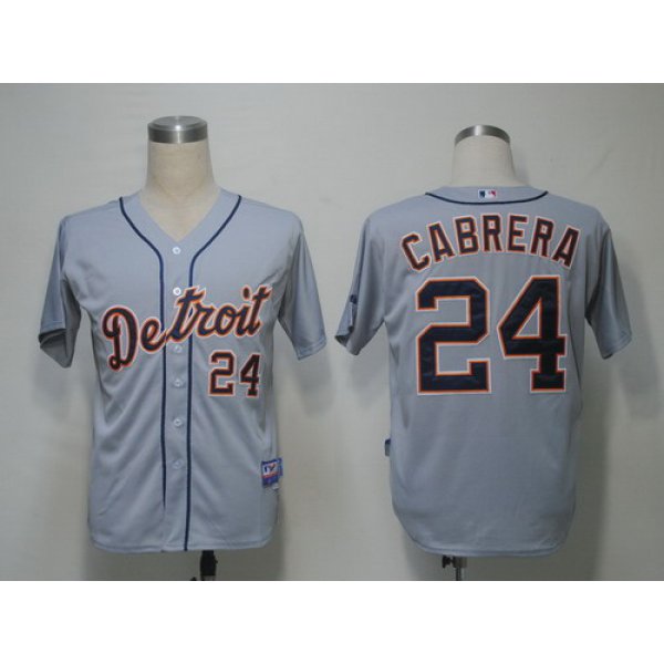 Detroit Tigers #24 Miguel Cabrera Gray Jersey