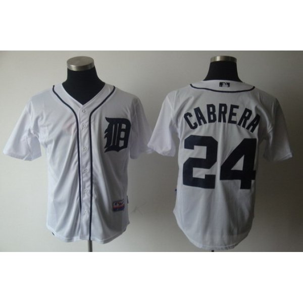 Detroit Tigers #24 Miguel Cabrera White Jersey