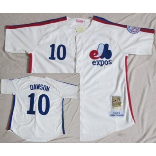Montreal Expos #10 Andre Dawson 1982 Cream Throwback Jersey