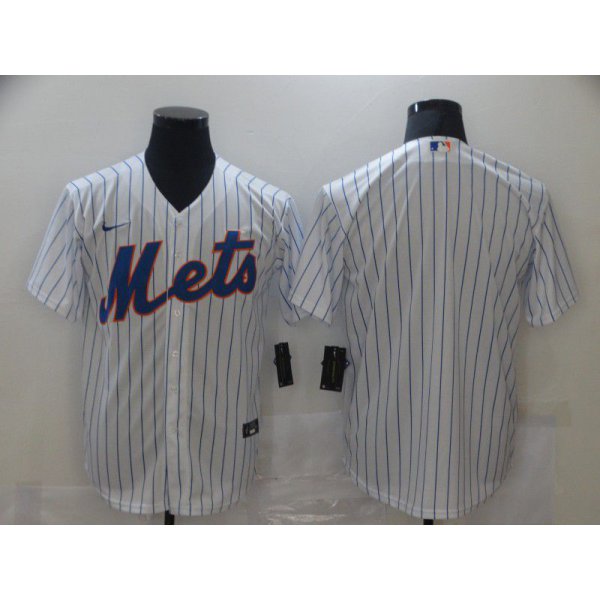 Men New York Mets Blank White Game Nike MLB Jerseys