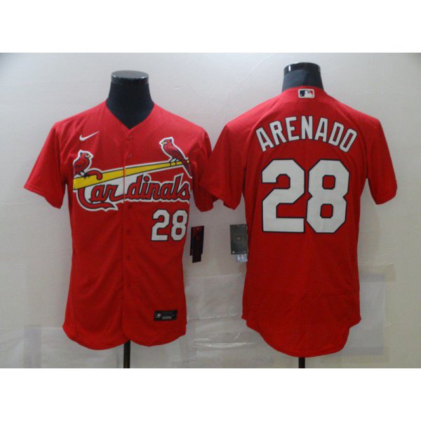 Men St.Louis Cardinals 28 Arenado Red Elite Nike MLB Jerseys