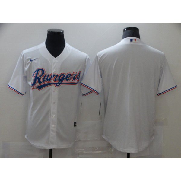 Men's Texas Rangers Blank White Stitched MLB Cool Base Nike Jersey