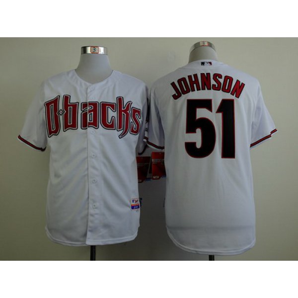 Arizona Diamondbacks #51 Randy Johnson White Cool Base Jersey