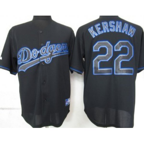 Los Angeles Dodgers #22 Clayton Kershaw Black Fashion Jersey