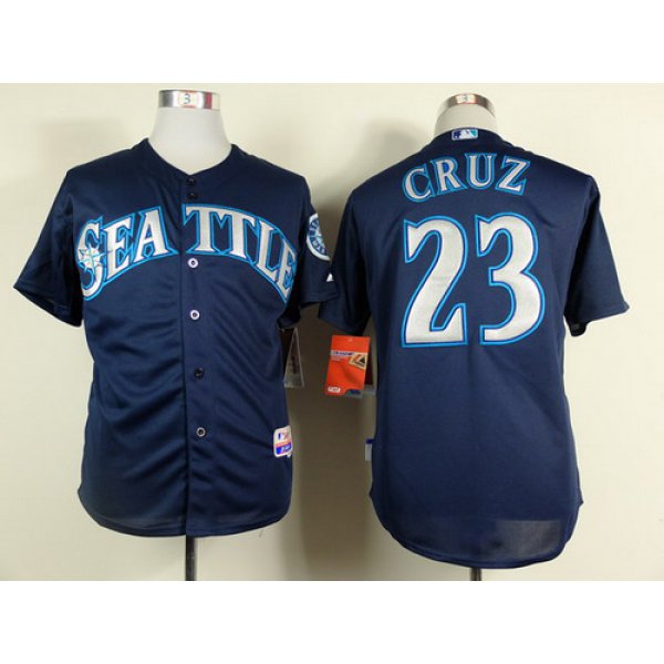 Seattle Mariners #23 Nelson Cruz 2014 Navy Blue Jersey