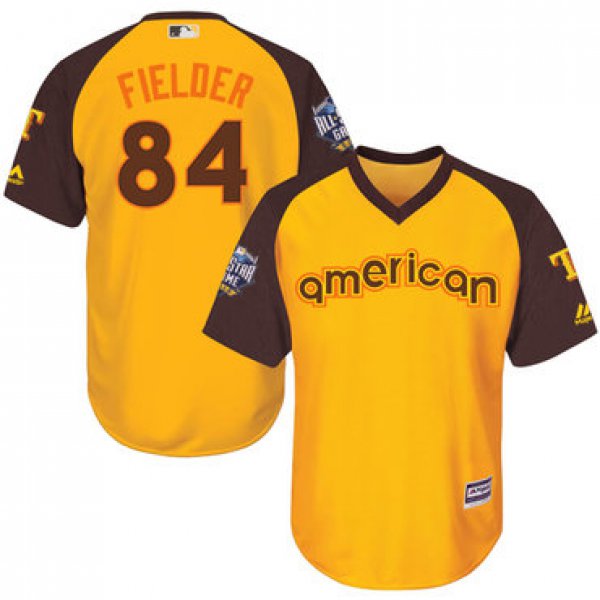 Prince Fielder Gold 2016 MLB All-Star Jersey - Men's American League Texas Rangers #84 2016 MLB All-Star American League