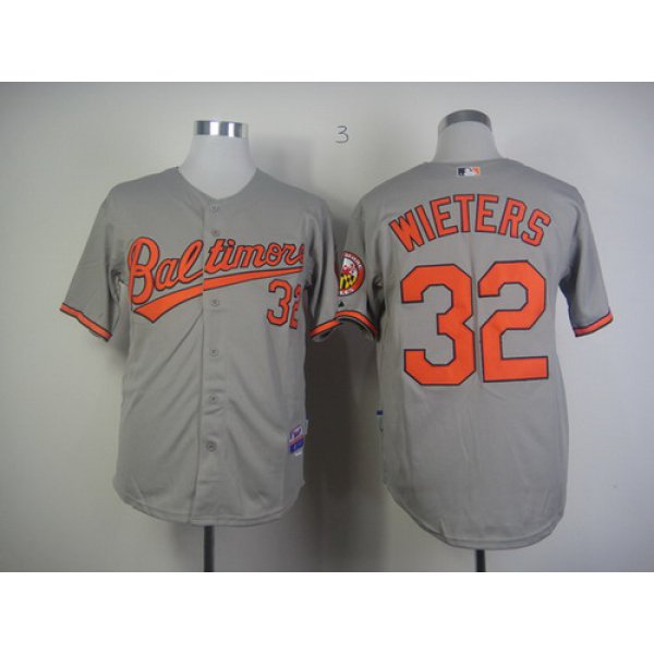 Baltimore Orioles #32 Matt Wieters Gray Jersey