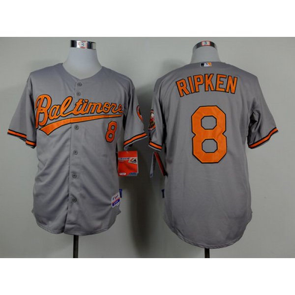 Baltimore Orioles #8 Cal Ripken Gray Cool Base Jersey