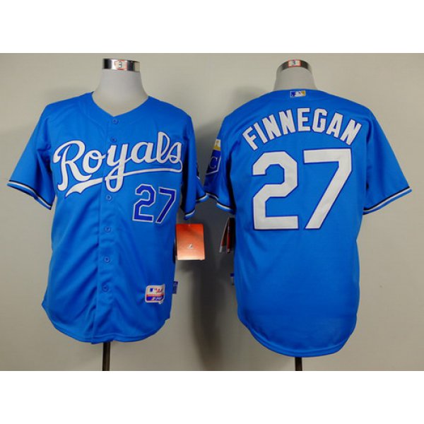 Kansas City Royals #27 Brandon Finnegan Light Blue Jersey