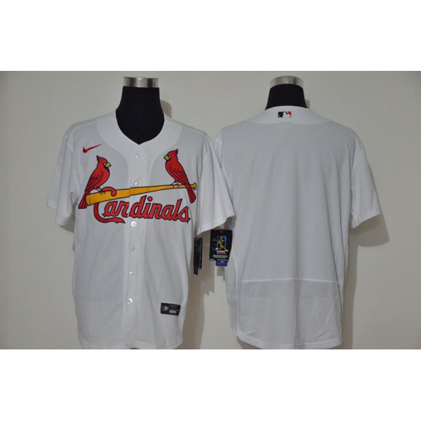 Men's St. Louis Cardinals Blank White Stitched MLB Flex Base Nike Jersey