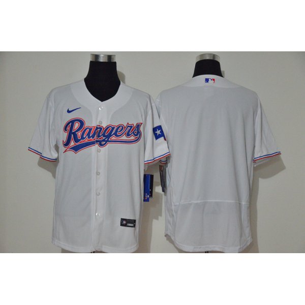 Men's Texas Rangers Blank White Stitched MLB Flex Base Nike Jersey