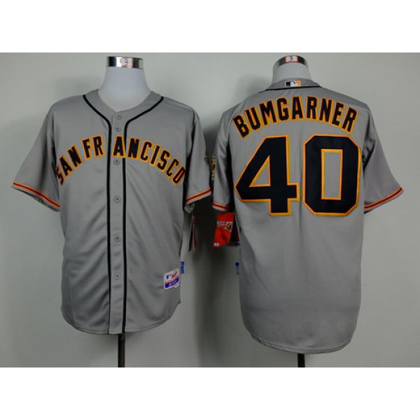 San Francisco Giants #40 Madison Bumgarner Gray Jersey