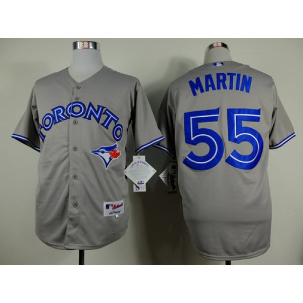 Toronto Blue Jays #55 Russell Martin Gray Jersey