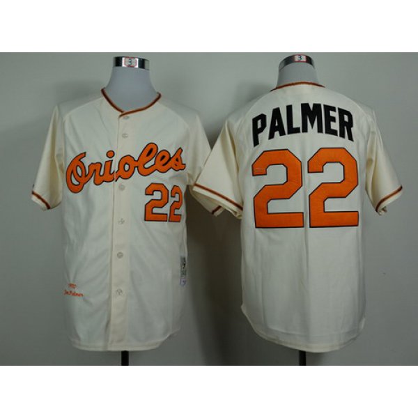 Baltimore Orioles #22 Jim Palmer 1970 Cream Throwback Jersey