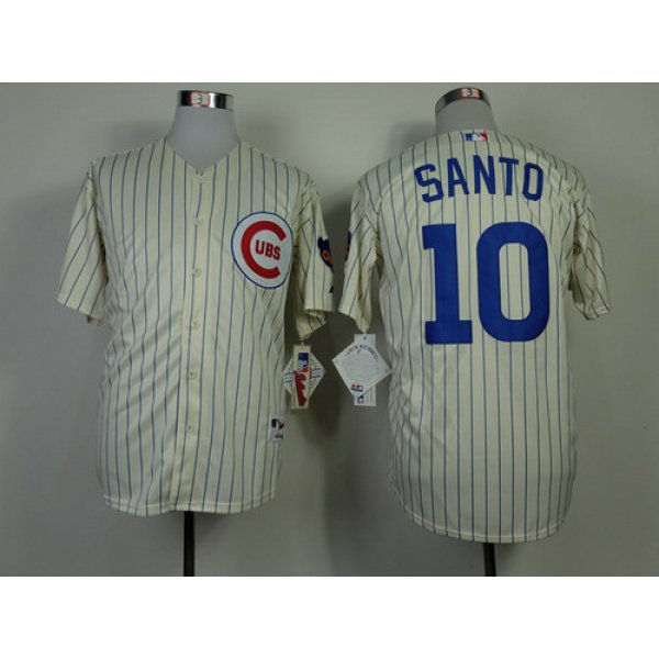 Chicago Cubs #10 Ron Santo 1969 Cream Jersey