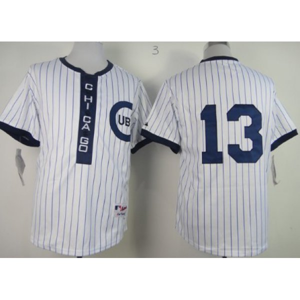 Chicago Cubs #13 Starlin Castro 1909 White Pullover Jersey