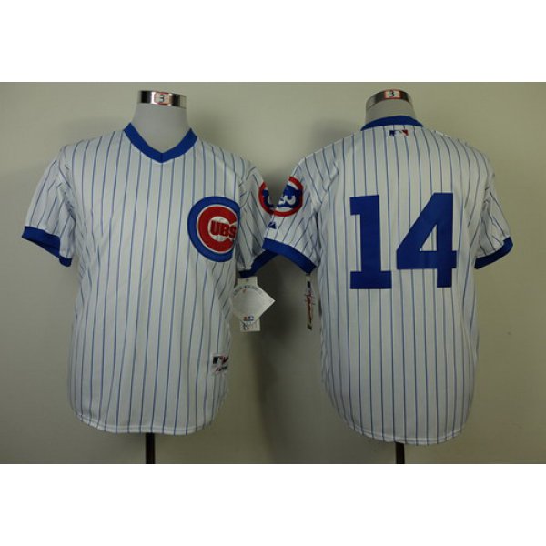 Chicago Cubs #14 Ernie Banks 1988 White Pullover Jersey