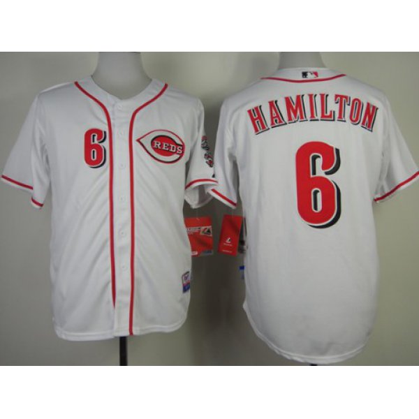 Cincinnati Reds #6 Josh Hamilton White Jersey