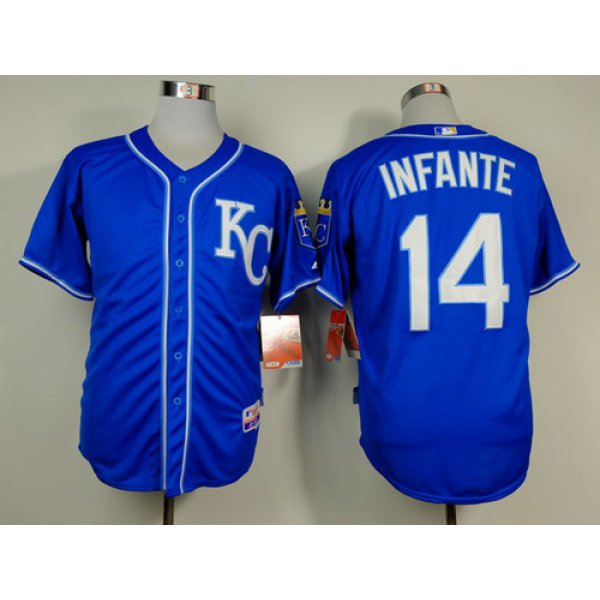 Kansas City Royals #14 Omar Infante 2014 Blue Jersey