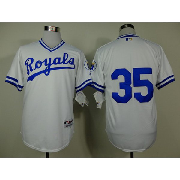 Kansas City Royals #35 Eric Hosmer 1974 White Jersey