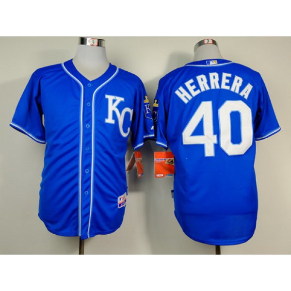 Kansas City Royals #40 Kelvin Herrera 2014 Blue Jersey