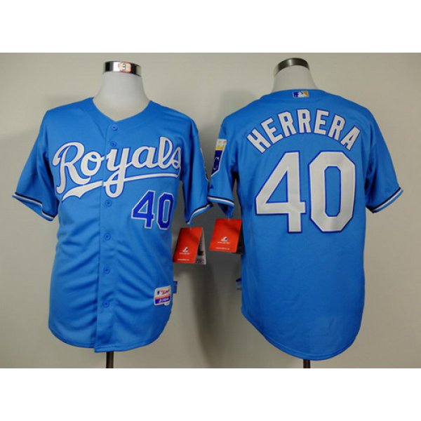 Kansas City Royals #40 Kelvin Herrera Light Blue Jersey
