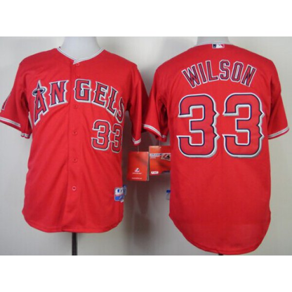 LA Angels of Anaheim #33 C.J. Wilson Red Jersey