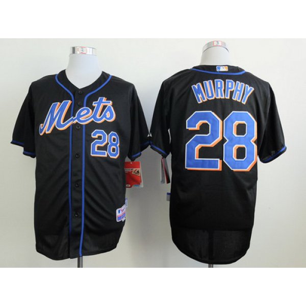 New York Mets #28 Daniel Murphy Black Jersey