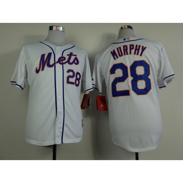 New York Mets #28 Daniel Murphy White Jersey