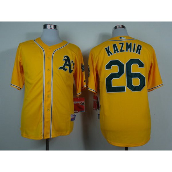 Oakland Athletics #26 Scott Kazmir Yellow Jersey