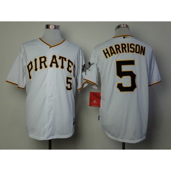 Pittsburgh Pirates #5 Josh Harrison White Jersey